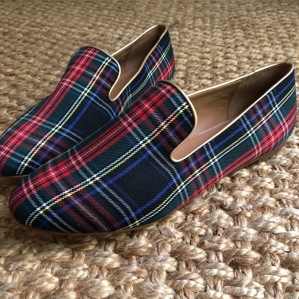 New: J Crew Stewart Plaid Smoking Loafer. Size 8.5 - Picture 6 of 11